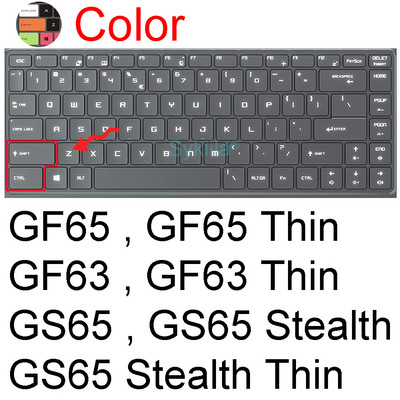 Poklopac tipkovnice za MSI GF65 Thin GF63 GF75 Thin GF72 GF72VR GF62 GF62VR Silikonski zaštitnik Skin Case Gaming Laptop Dodatak 17