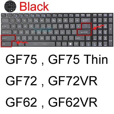 Poklopac tipkovnice za MSI GF65 Thin GF63 GF75 Thin GF72 GF72VR GF62 GF62VR Silikonski zaštitnik Skin Case Gaming Laptop Dodatak 17