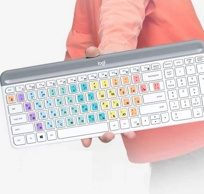 Rusų raidžių klaviatūros lipdukai nešiojamiesiems kompiuteriams staliniams kompiuteriams Klaviatūros viršelio dangteliai Rusija lipdukas rusiška abėcėlė Išdėstymas