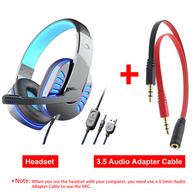 KINGSTAR 3,5 mm laidinės žaidimų ausinės žaidėjų ausinės, stereo triukšmą slopinančios ausinės su mikrofonu, skirtos PS4/5 Xbox nešiojamam kompiuteriui