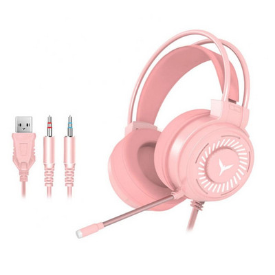 za PC Žičane stereo slušalice Bas s mikrofonom Gaming slušalice G58 LED svjetlo za PC/laptop