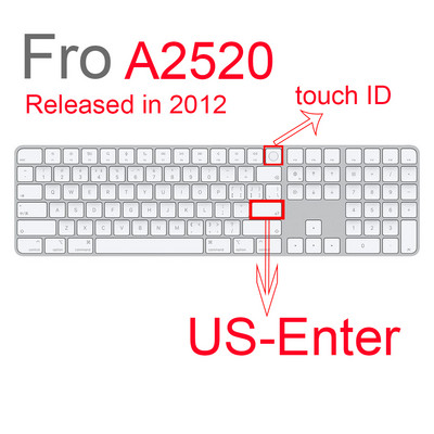 Asztali számítógép Apple Bluetooth vezeték nélküli billentyűzethez MLA22LL/ A1644 A1314 IMAC Billentyűzet burkolat Védő Szilikon burkolat US/EU verzió