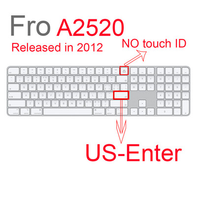 Asztali számítógép Apple Bluetooth vezeték nélküli billentyűzethez MLA22LL/ A1644 A1314 IMAC Billentyűzet burkolat Védő Szilikon burkolat US/EU verzió