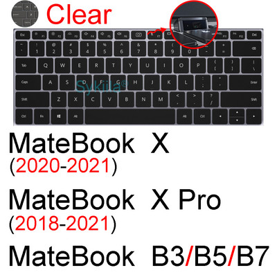 Silikónový kryt s klávesnicou pre Huawei MateBook D 14 15 16 13S 14S 16S X Pro 13 E GO B7 B3 B5 notebook, ochranný kryt, kožené puzdro 12