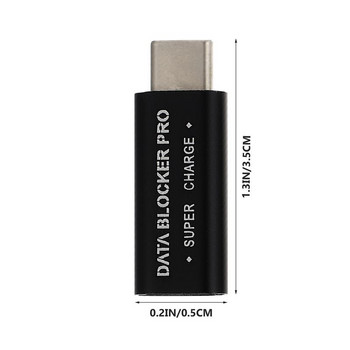 2 PCS USB Type-C Data Blocker Juice Jacking Prevention Конектор за промяна на пола