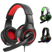 Căști pentru gaming Căști pentru computer Căști cu fir de 3,5 mm pe ureche cu microfon Lumină LED pentru gamer PC laptop PS4 X-box One