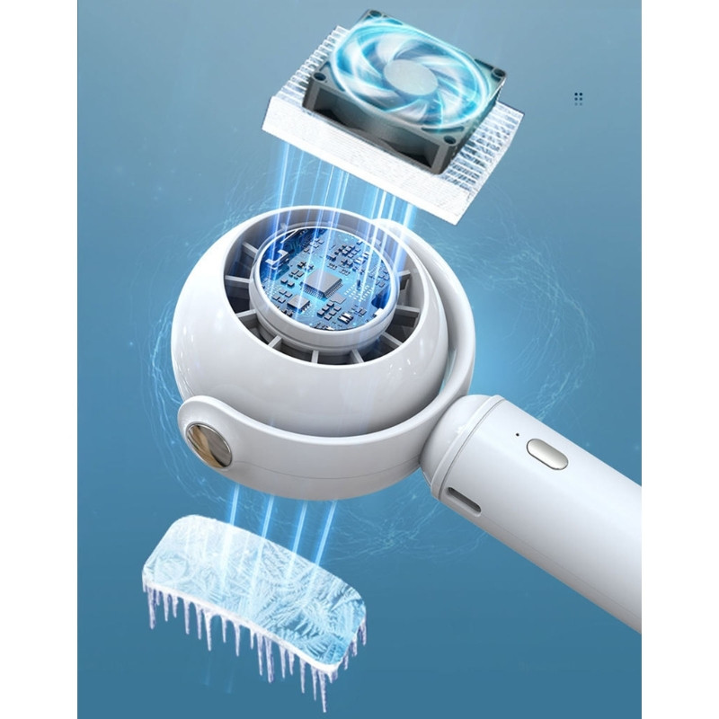 Új kézi hordozható ventilátor 2200 mAh USB töltő félvezető hűtés gyors hűtés kis ventilátor 2200 mAh újratölthető