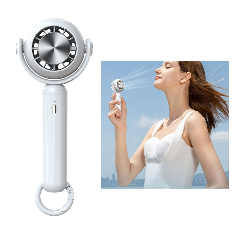 USB käsiventilaator pooljuhtjahutus kiire jahutus 2200mAh laetav mini käeshoitav ventilaatori õhujahuti W3JD