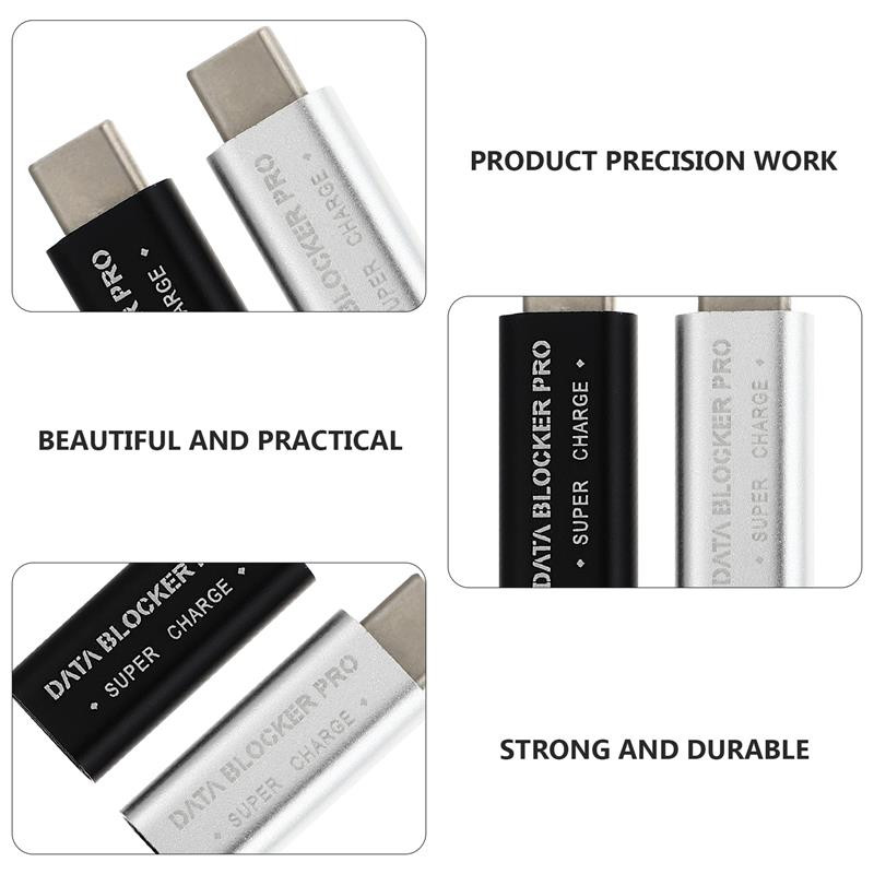 2 ΤΕΜ USB Type-C Data Blocker Juice Jacking Prevention Υποδοχή αλλαγής φύλου