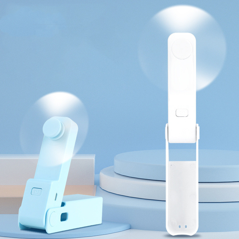 Vasaros mados rankinis mini ventiliatorius USB įkraunamas tylus kišeninis aušinimo ventiliatorius namų biuras, kelionės lauke, mažas sulankstomas ventiliatoriaus aušintuvas