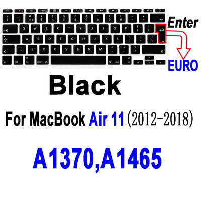 Macbook Air Pro13 M1 jaoks A2337A2338 Pro13 12 15 sülearvuti klaviatuurile Kaitsekile MacBook Pro16 must silikoonist klaviatuuri kate