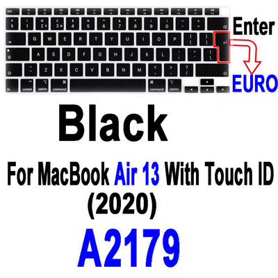 Macbook Air Pro13 M1 jaoks A2337A2338 Pro13 12 15 sülearvuti klaviatuurile Kaitsekile MacBook Pro16 must silikoonist klaviatuuri kate