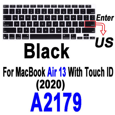 Macbook Air Pro13 M1 jaoks A2337A2338 Pro13 12 15 sülearvuti klaviatuurile Kaitsekile MacBook Pro16 must silikoonist klaviatuuri kate