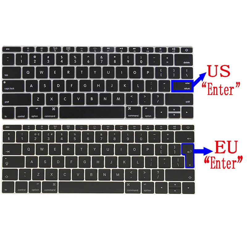 Macbook Air Pro13 M1 jaoks A2337A2338 Pro13 12 15 sülearvuti klaviatuurile Kaitsekile MacBook Pro16 must silikoonist klaviatuuri kate