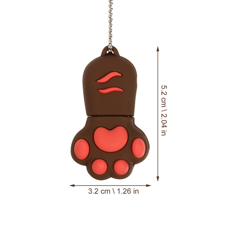 Cat's Claw High Speed ​​​​U Disk Zoa Cartoon Pen Drive Cat Paw USB Thumb Drive PVC USB USB atmintinė Cartoon Thumb Drive