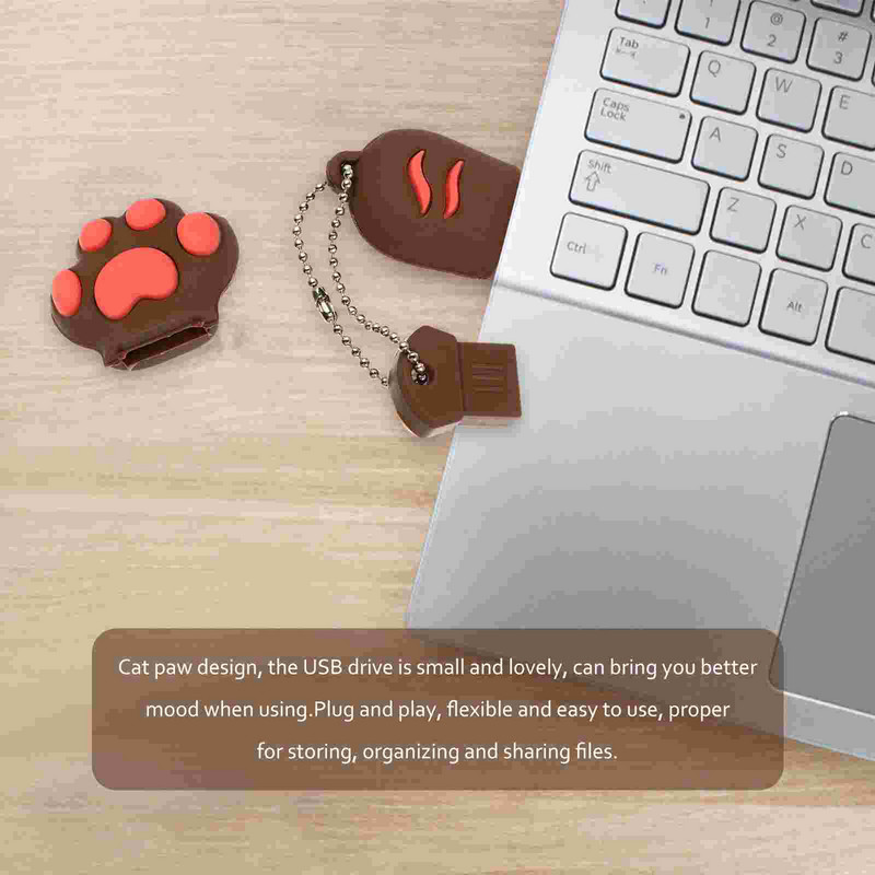 Cat's Claw High Speed ​​​​U Disk Zoa Cartoon Pen Drive Cat Paw USB Thumb Drive PVC USB USB atmintinė Cartoon Thumb Drive