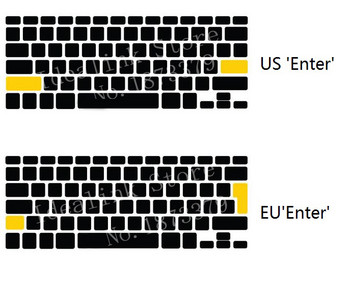 Мек за Macbook Pro 13 15 2016 2018 A1706 A1989 A1707 Капак на клавиатурата US EU SiliconFor Macbook Pro 13 15 Touch Bar Кожа на клавиатурата