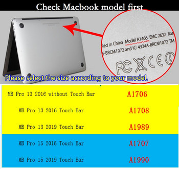 Мек за Macbook Pro 13 15 2016 2018 A1706 A1989 A1707 Капак на клавиатурата US EU SiliconFor Macbook Pro 13 15 Touch Bar Кожа на клавиатурата