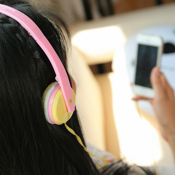 Δώρα γενεθλίων Χαριτωμένα ακουστικά με Mic Candy Color Πτυσσόμενα Παιδικά Ακουστικά Ακουστικά για Smartphone Κορίτσια Παιδιά Φορητός υπολογιστής Xiaomi