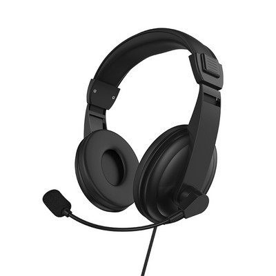 3,5 mm-es vezetékes fejhallgató sztereó basszus üzleti forgalmi fülhallgató mikrofonnal játékhoz való fejhallgató játék számítógéphez PC laptophoz