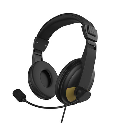 3,5 mm-es vezetékes fejhallgató sztereó basszus üzleti forgalmi fülhallgató mikrofonnal játékhoz való fejhallgató játék számítógéphez PC laptophoz