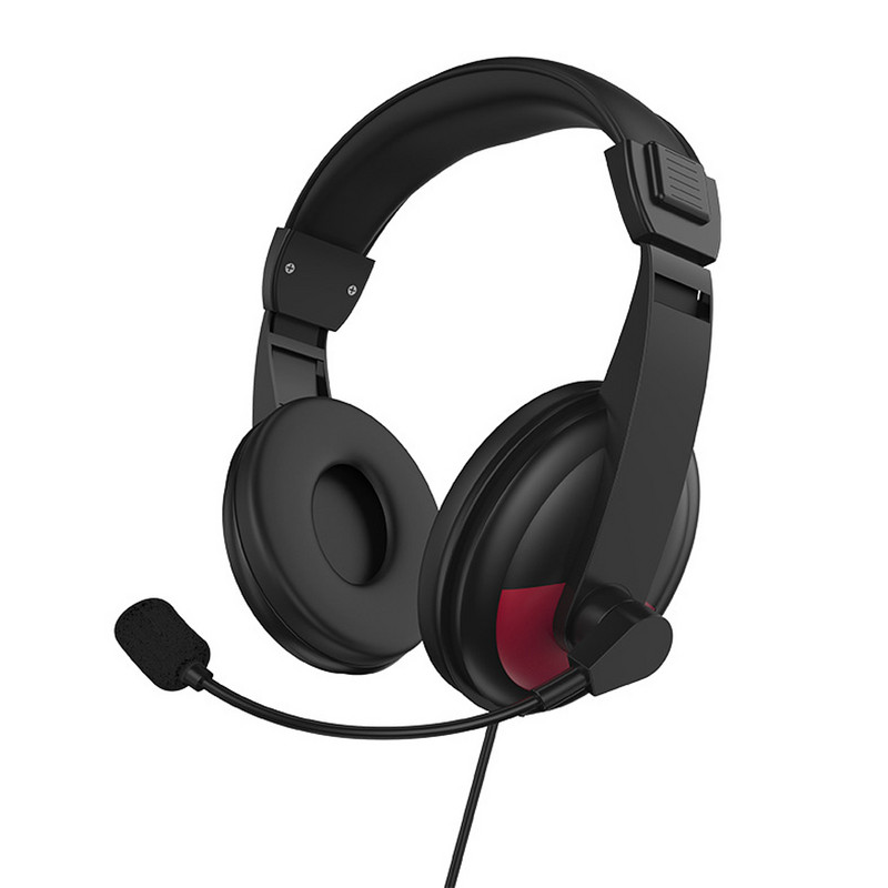 3,5 mm-es vezetékes fejhallgató sztereó basszus üzleti forgalmi fülhallgató mikrofonnal játékhoz való fejhallgató játék számítógéphez PC laptophoz