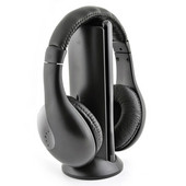 Belaidės radijo dažnio ausinės su 3,5 mm AUX sąsajos pokalbių stebėjimo „penki viename“ ausinės, tinkamos kompiuterio nešiojamojo kompiuterio adapteriui