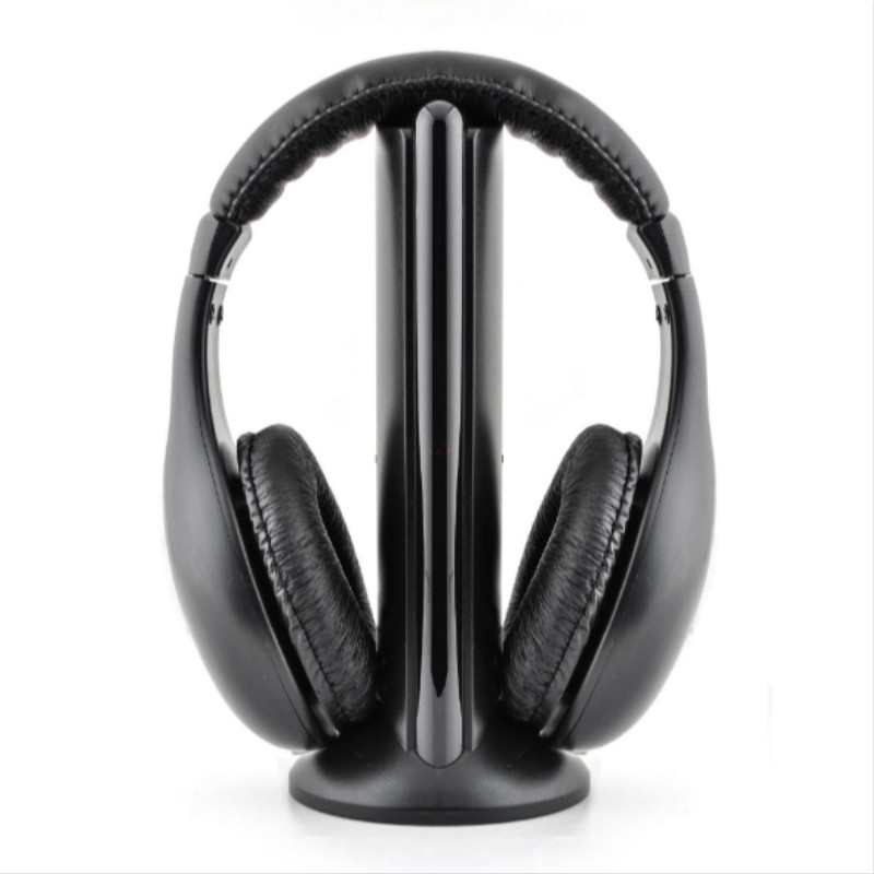 Belaidės radijo dažnio ausinės su 3,5 mm AUX sąsajos pokalbių stebėjimo „penki viename“ ausinės, tinkamos kompiuterio nešiojamojo kompiuterio adapteriui