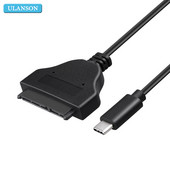 USB 3.1 tipo C į SATA 22 kontaktų 2,5 colio kietojo disko tvarkyklės SSD adapterio kabelio keitiklis (USB C į SATA)