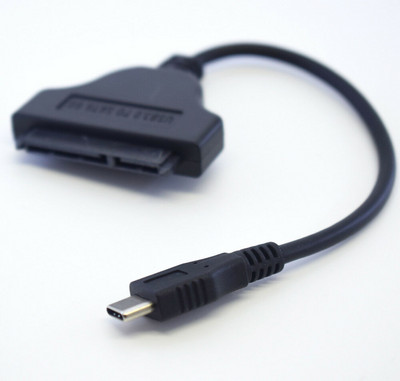 USB 3.1 tipo C į SATA 22 kontaktų 2,5 colio kietojo disko tvarkyklės SSD adapterio kabelio keitiklis (USB C į SATA)