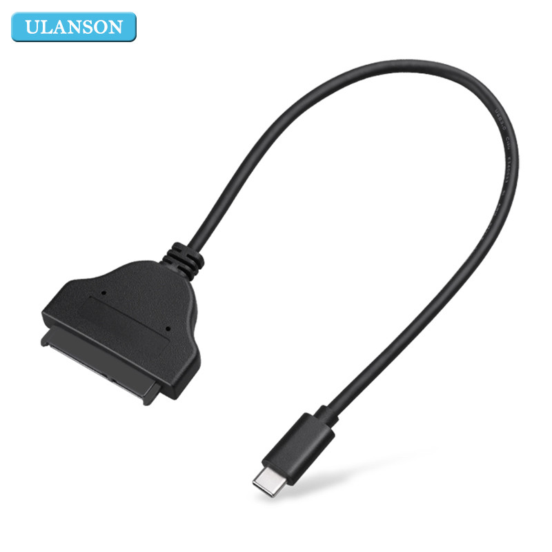 USB 3.1 tipo C į SATA 22 kontaktų 2,5 colio kietojo disko tvarkyklės SSD adapterio kabelio keitiklis (USB C į SATA)
