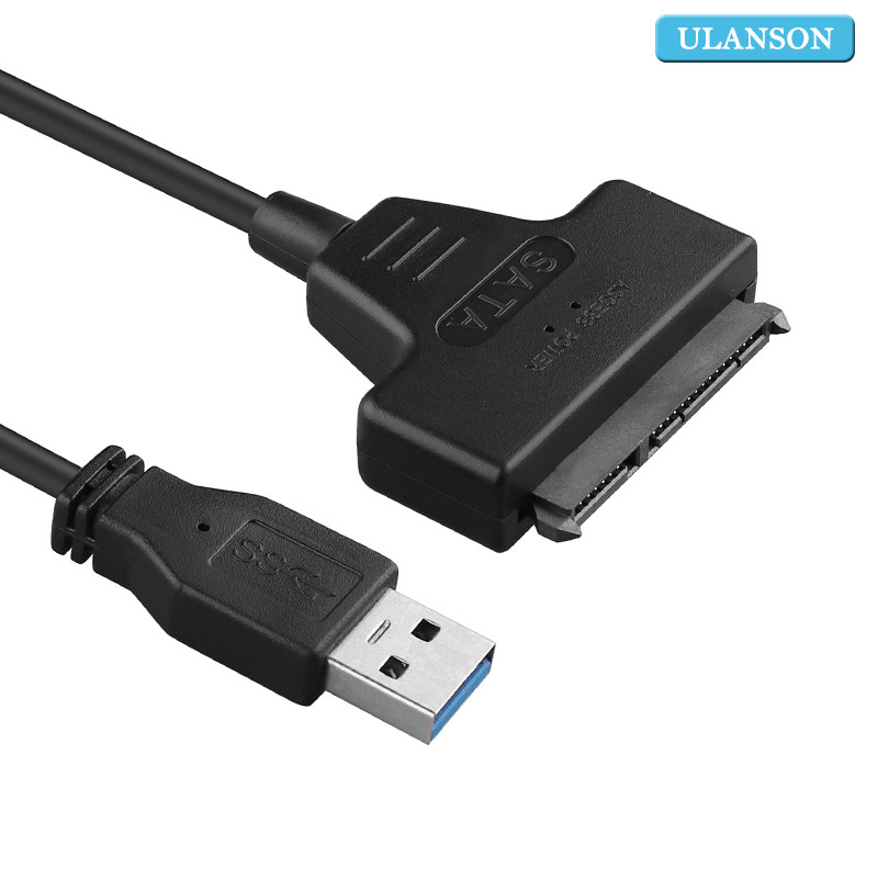 USB 3.1 tipo C į SATA 22 kontaktų 2,5 colio kietojo disko tvarkyklės SSD adapterio kabelio keitiklis (USB C į SATA)
