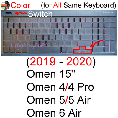 Tipkovnica Cover za HP Omen 15 16 15t 15z 16t 16z 7 6 Air 5 Pro 4 3 2 Gaming Protector Skin Case Silicone Accessory 2020 15-hr