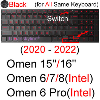 Tipkovnica Cover za HP Omen 15 16 15t 15z 16t 16z 7 6 Air 5 Pro 4 3 2 Gaming Protector Skin Case Silicone Accessory 2020 15-hr