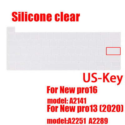 За macbook pro13 2020 Капак на клавиатурата Защитно фолио за лаптоп 13" A2289 A2251 A2141 За MacBook pro 16 силиконови калъфи за клавиатура