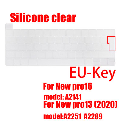За macbook pro13 2020 Капак на клавиатурата Защитно фолио за лаптоп 13" A2289 A2251 A2141 За MacBook pro 16 силиконови калъфи за клавиатура