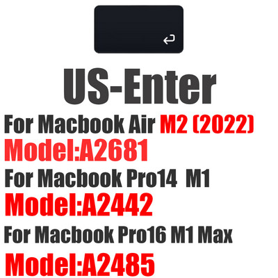 Nešiojamųjų kompiuterių klaviatūros dangtelis skirtas Apple Macbook Air 13 11 Pro 13/16/15/17/12 Retina Silikoninė apsauga Skin EU A2179 A2337 A2338 M1