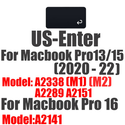 Nešiojamųjų kompiuterių klaviatūros dangtelis skirtas Apple Macbook Air 13 11 Pro 13/16/15/17/12 Retina Silikoninė apsauga Skin EU A2179 A2337 A2338 M1