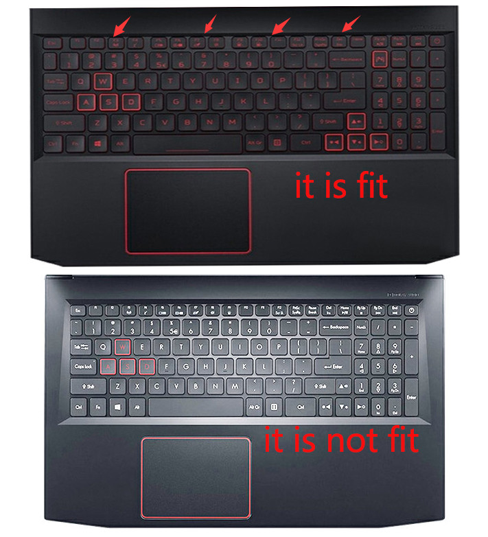 15.6'' prijenosna tipkovnica zaštitna maska za Acer Nitro 5 AN515-54-54W2 AN515-54-51M5 AN517-51-56YW Nitro 7 AN715-51 17.3''