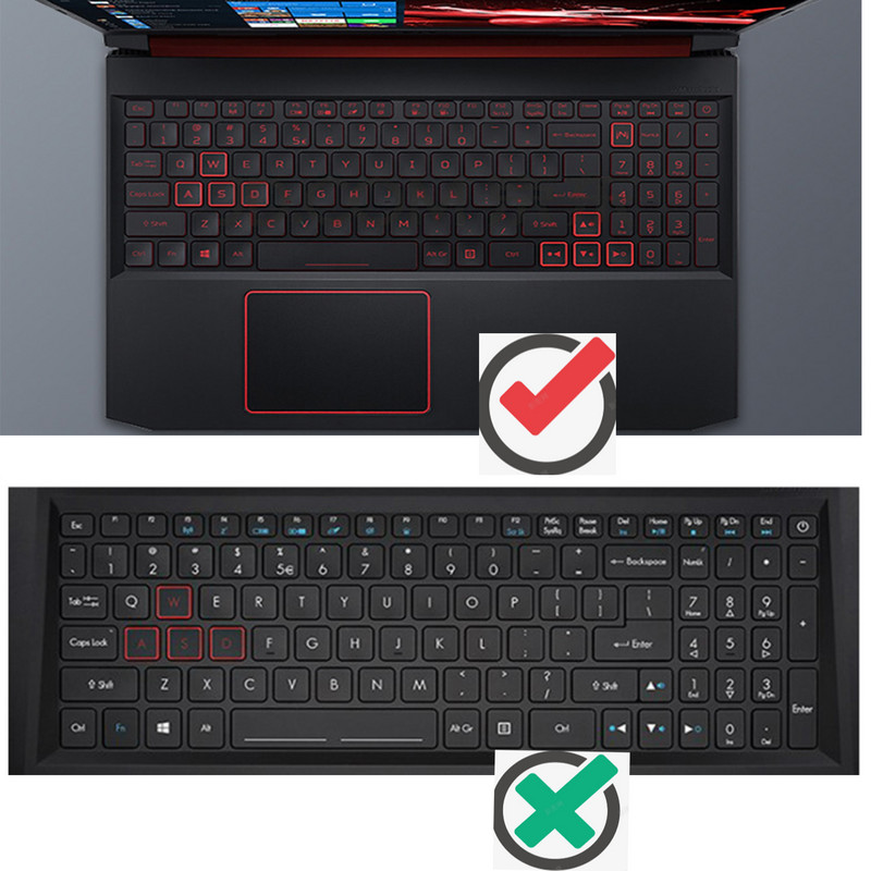 15.6'' prijenosna tipkovnica zaštitna maska za Acer Nitro 5 AN515-54-54W2 AN515-54-51M5 AN517-51-56YW Nitro 7 AN715-51 17.3''