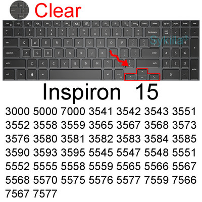 Poklopac tipkovnice za Dell Inspiron 15 3000 5000 3510 3511 3515 3520 3521 3525 5510 5515 5518 Pro Silicone Protector Skin Case 15.6