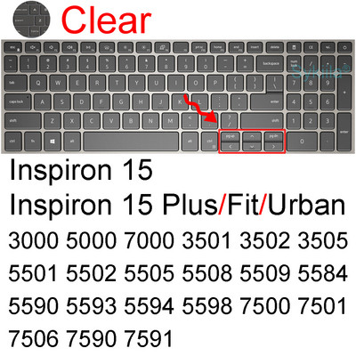 Poklopac tipkovnice za Dell Inspiron 15 3000 5000 3510 3511 3515 3520 3521 3525 5510 5515 5518 Pro Silicone Protector Skin Case 15.6
