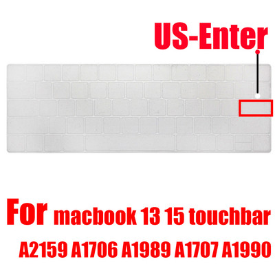 Príslušenstvo k notebooku kryt klávesnice pre MacBook Pro 13 touchbar nálepky na klávesnicu puzdrá klávesnice A2159 A1706 A1707 A1989 A1990