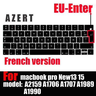 Príslušenstvo k notebooku kryt klávesnice pre MacBook Pro 13 touchbar nálepky na klávesnicu puzdrá klávesnice A2159 A1706 A1707 A1989 A1990