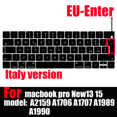 Príslušenstvo k notebooku kryt klávesnice pre MacBook Pro 13 touchbar nálepky na klávesnicu puzdrá klávesnice A2159 A1706 A1707 A1989 A1990