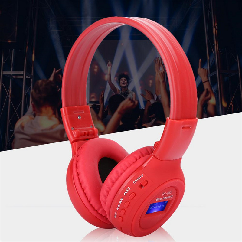 Kõrvaklappide juhtmeta Bluetooth-ühilduvus LCD HiFi stereomuusikapea külge kinnitatud juhtmega kõrvaklapid mikrofoniga sülearvuti peakomplektiga