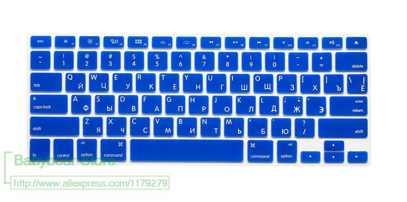 US EU Euro RU Tipkovnica s ruskim slovom za Macbook Air Pro Retina 13 15 Laptop Russia Protector skin Za iMac 13.3 15.4
