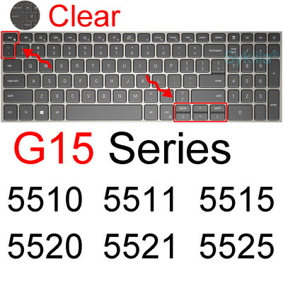 Tastatūras vāciņš Dell G15 G16 Gaming G3 G5 G7 Pro SE 15 16 17 Silikona aizsargplēves apvalks 7620 5510 5511 5515 5520 5521 5525