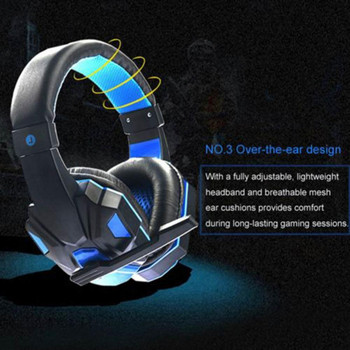 Ακουστικά παιχνιδιών Ακουστικά gaming Bass Stereo Over-Head Ακουστικά Casque Μικρόφωνο φορητού υπολογιστή Ενσύρματο ακουστικό για φορητό υπολογιστή