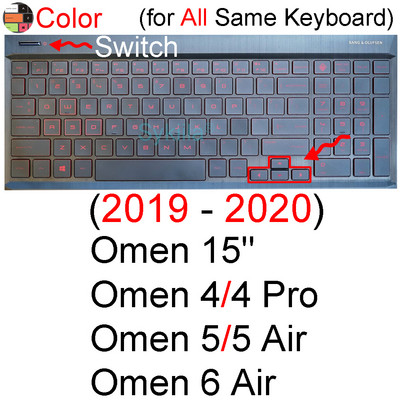 Κάλυμμα πληκτρολογίου για HP Omen 16 15 15t 15z 16t 16z 7 6 Pro 5 Air 4 3 2 Protector Skin Case Silicone Gaming Laptop 2021